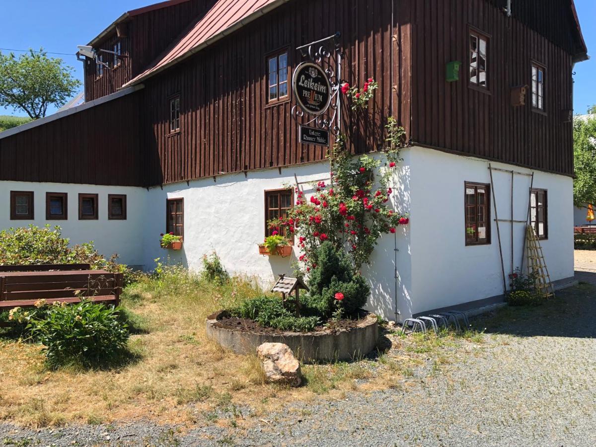 Pension Untere Rauner Muehle Bad Brambach Exterior foto