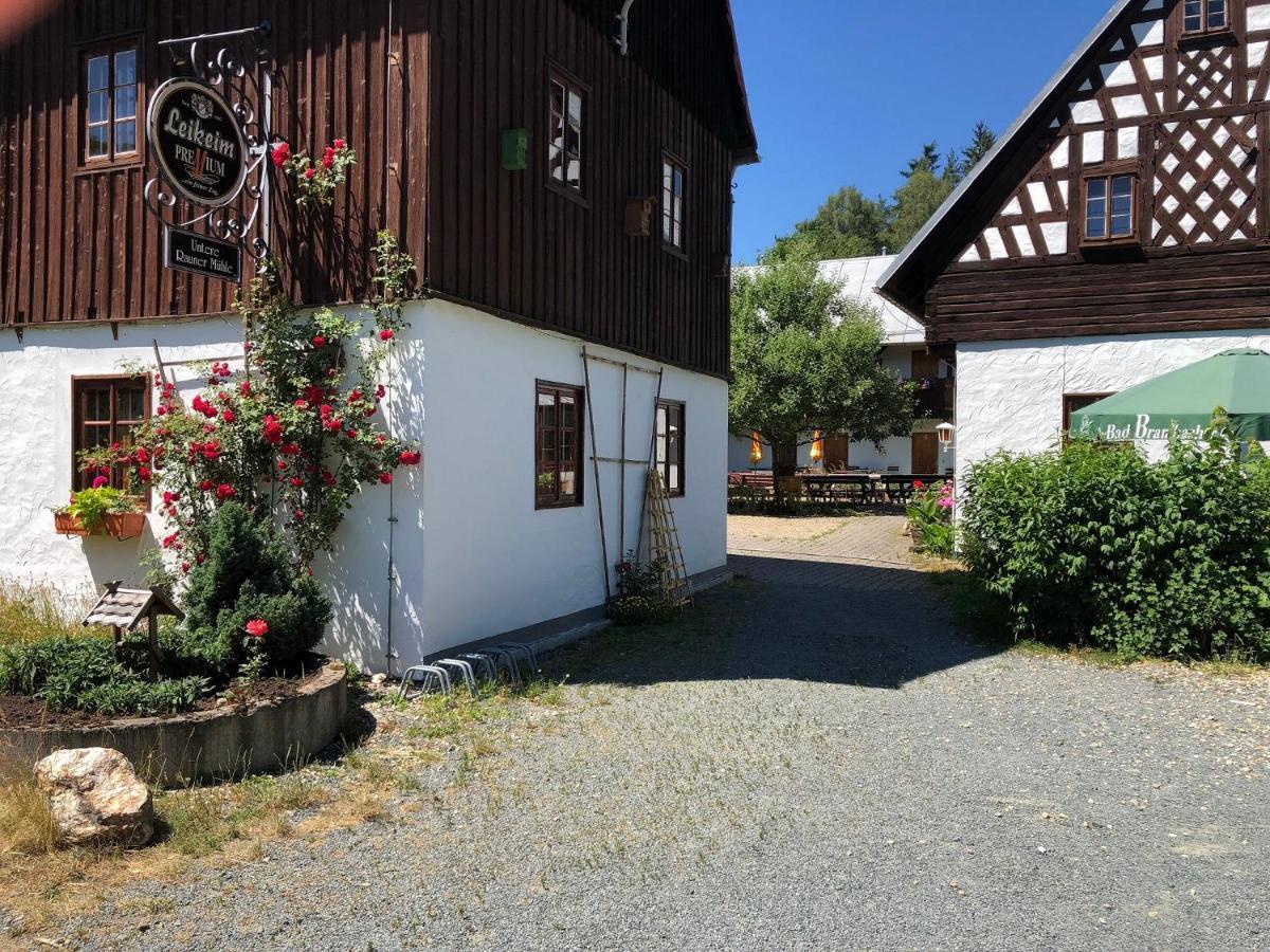 Pension Untere Rauner Muehle Bad Brambach Exterior foto